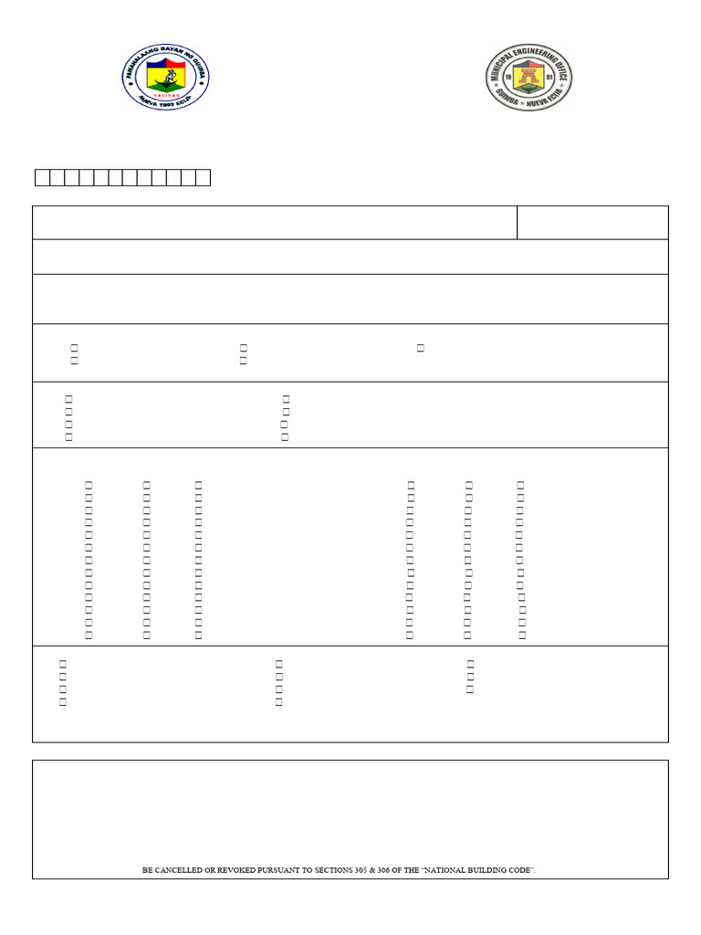 Sanitary Plumbing Permit Form | PDF | Plumbing | Environmental Engineering