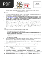 TVET Application Form for Diploma 2025/26 | PDF | Vocational Education ...
