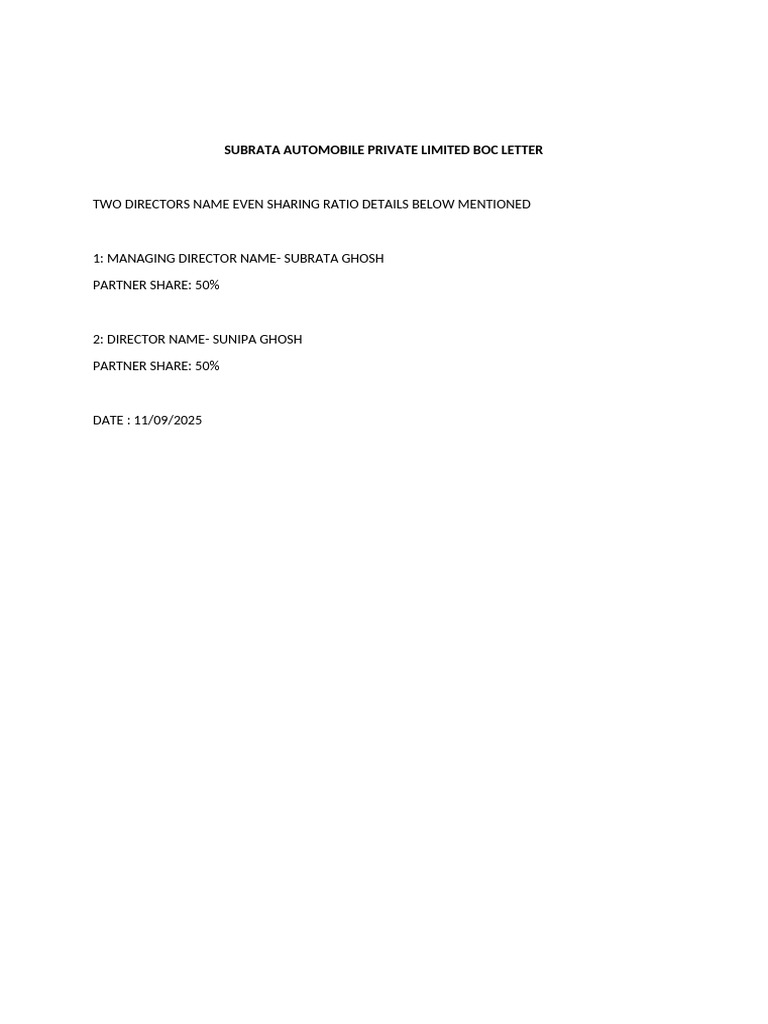 BOC Letter | PDF