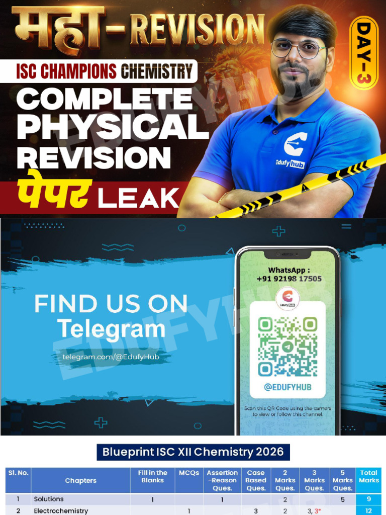 Class Xii Isc Chemistry Complete Physical Chemistry Maha Revision | PDF ...