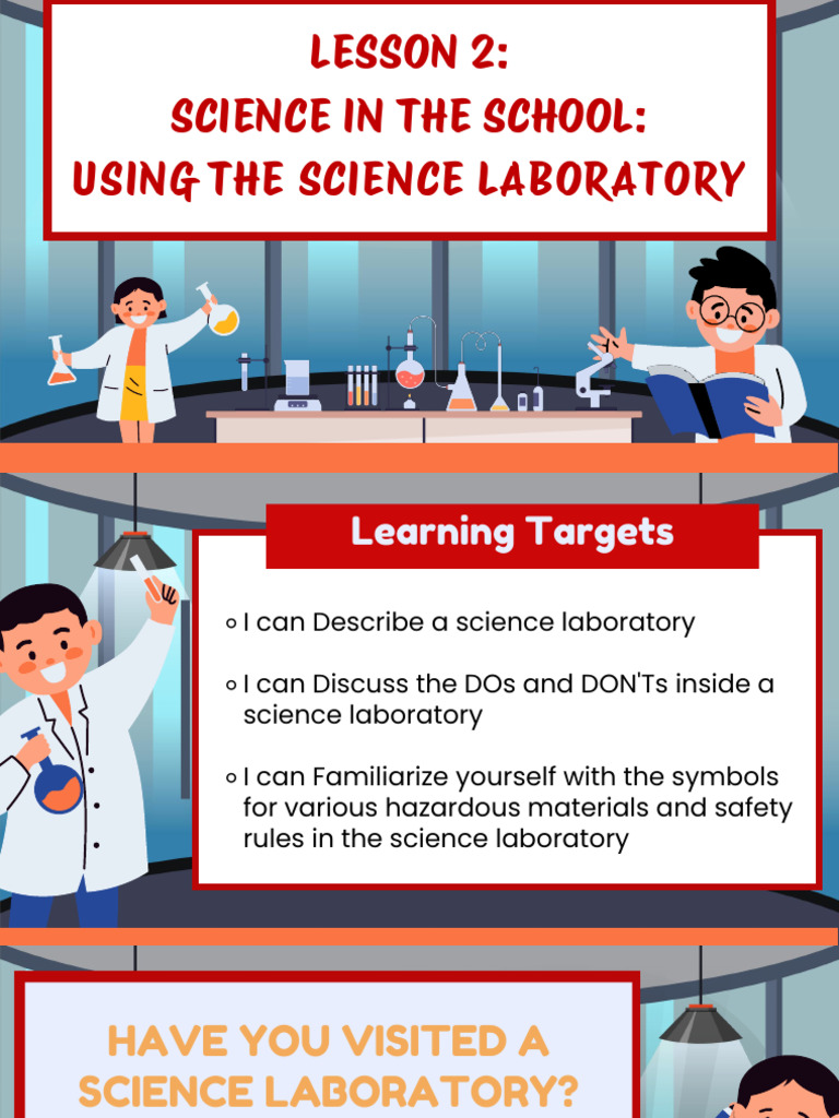 Lesson 2 - Science in The School - Using The Science Laboratory | PDF ...