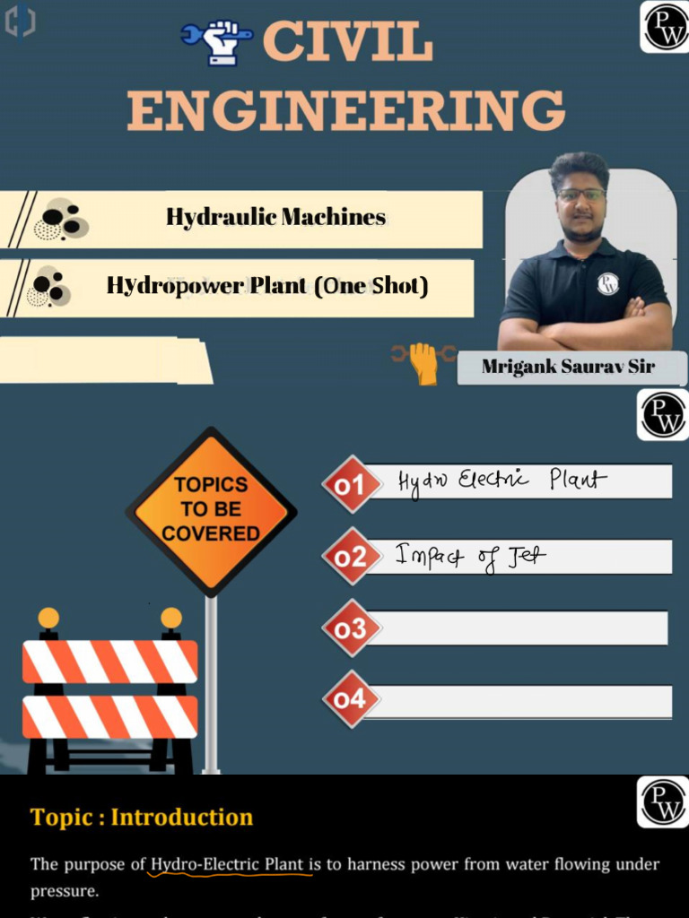 Hydropower Plant Class Notes | PDF
