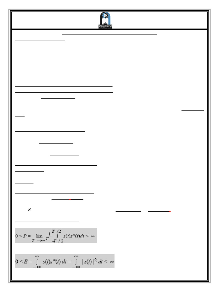 Communication Signal | PDF | Discrete Time And Continuous Time ...