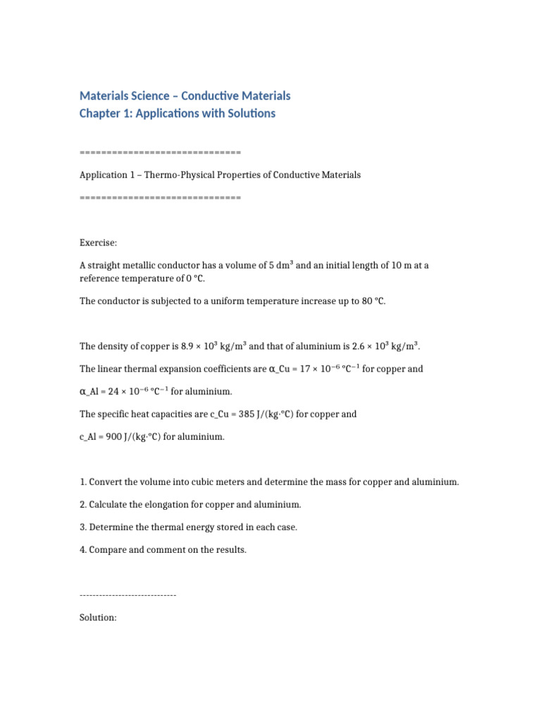 Chapter1 Applications With Solutions | PDF | Electrical Resistance And ...