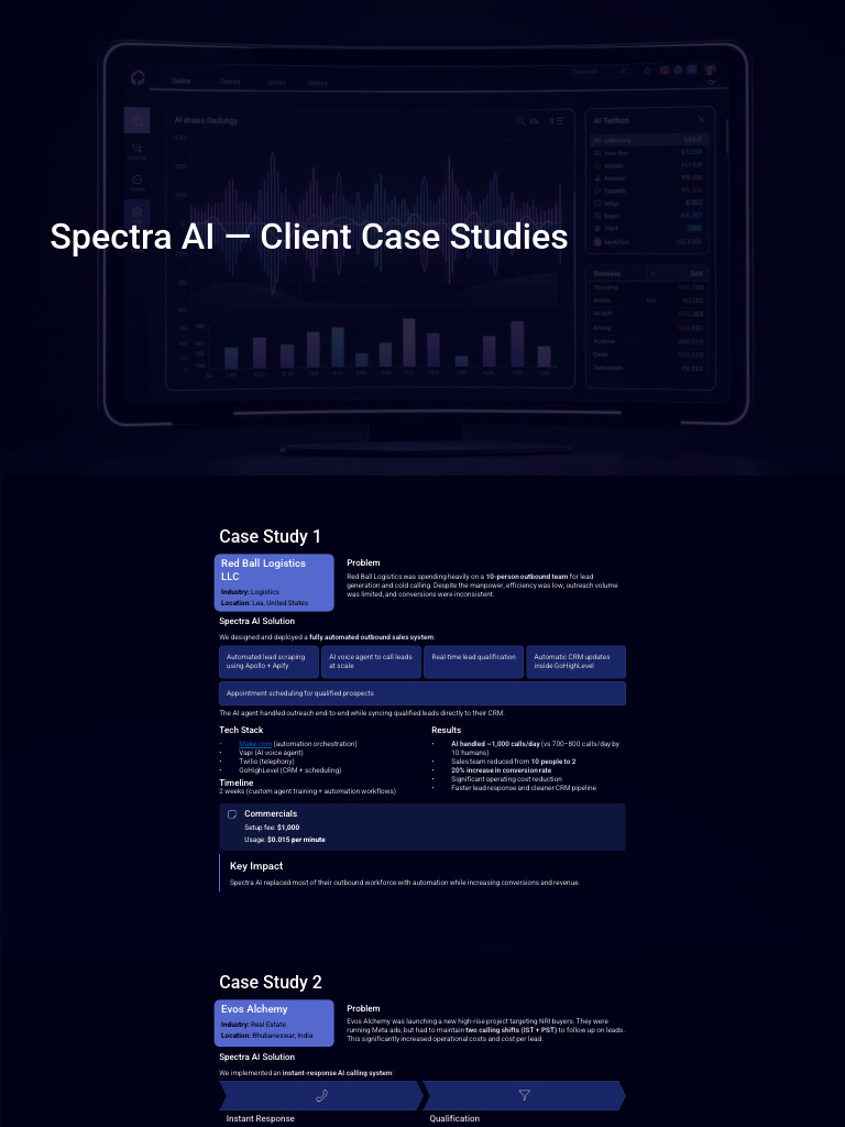 Spectra AI Client Case Studies | PDF | Automation | Logistics