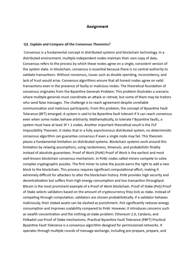 Assignment Blockchain1 | PDF | Computing | Distributed Computing