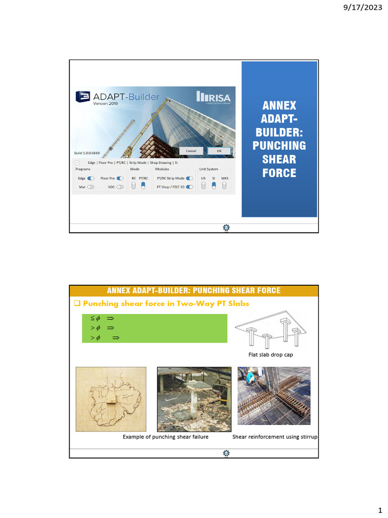 Annex 3 - Punching Shear Force in Adapt Builder | PDF