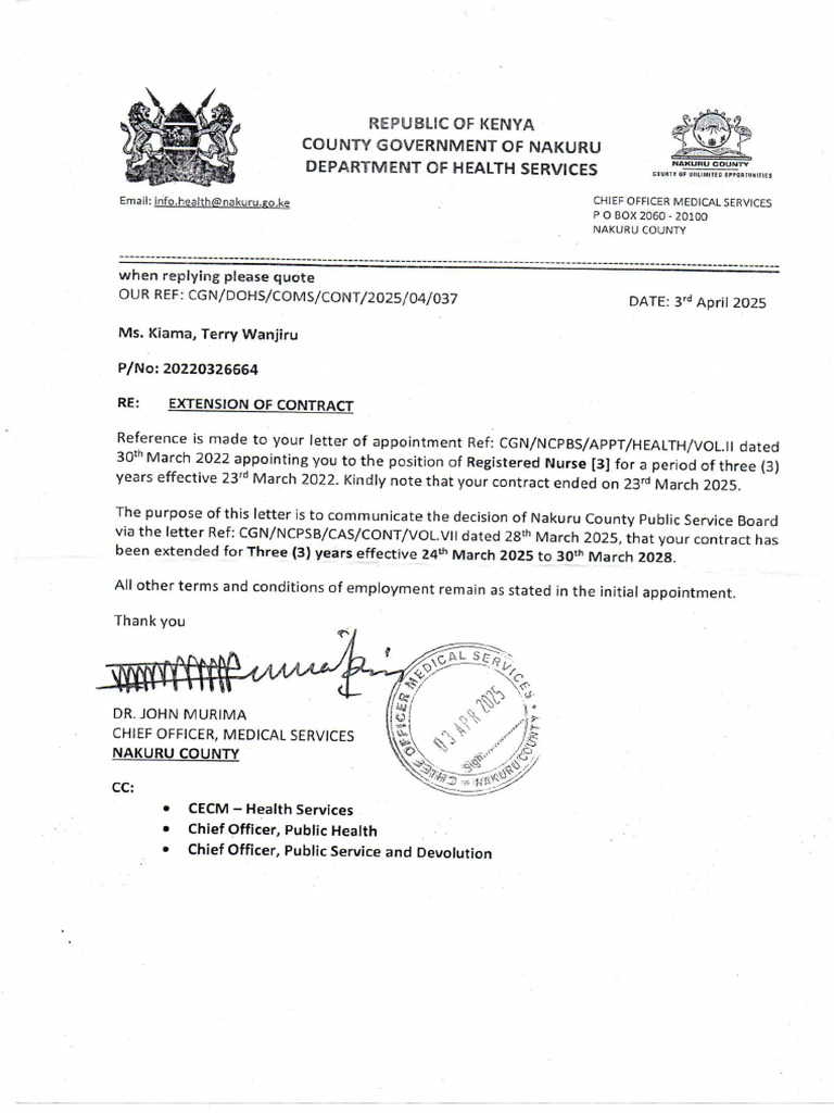Contract Extension | PDF