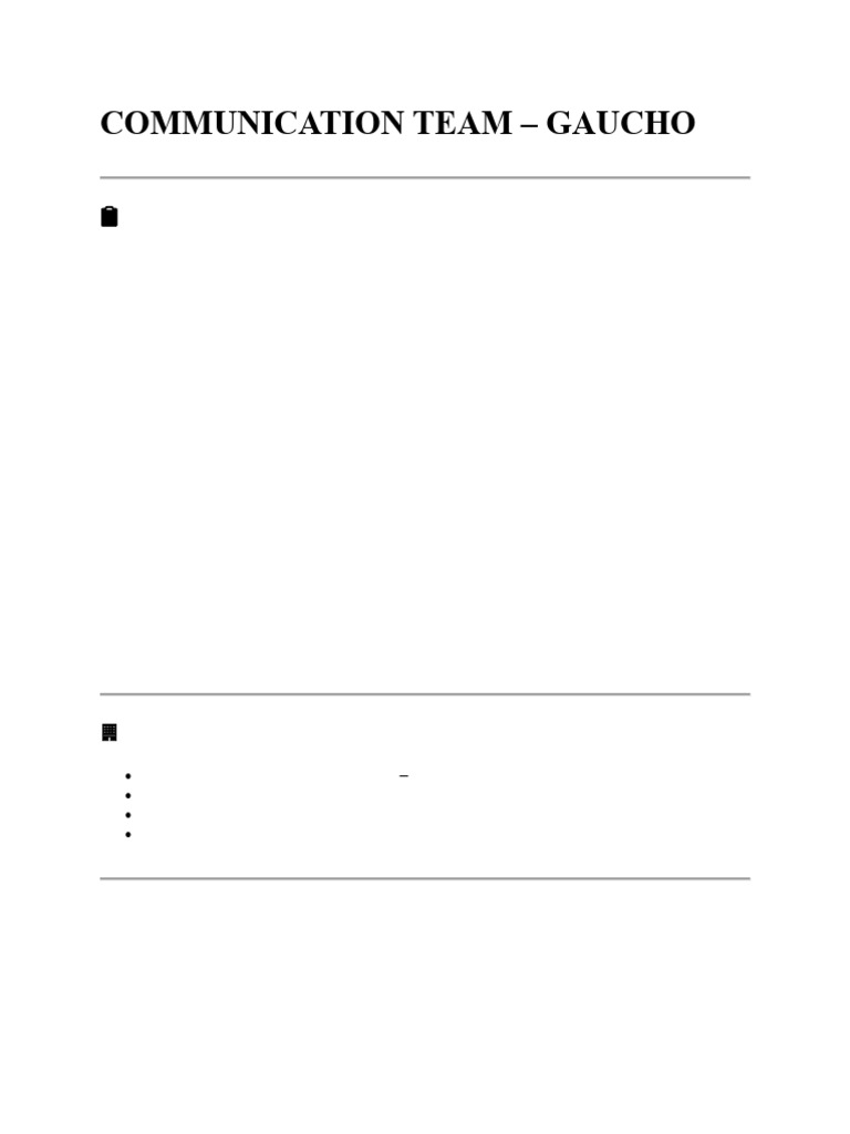 Communication Team | PDF