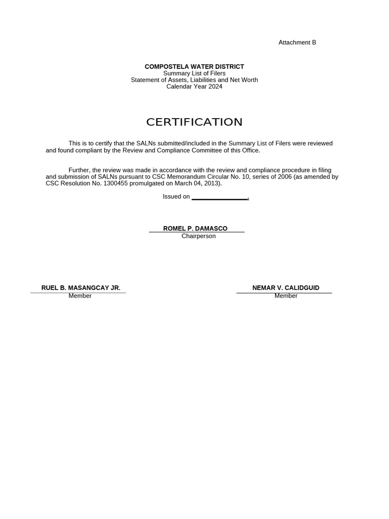 Certification | PDF