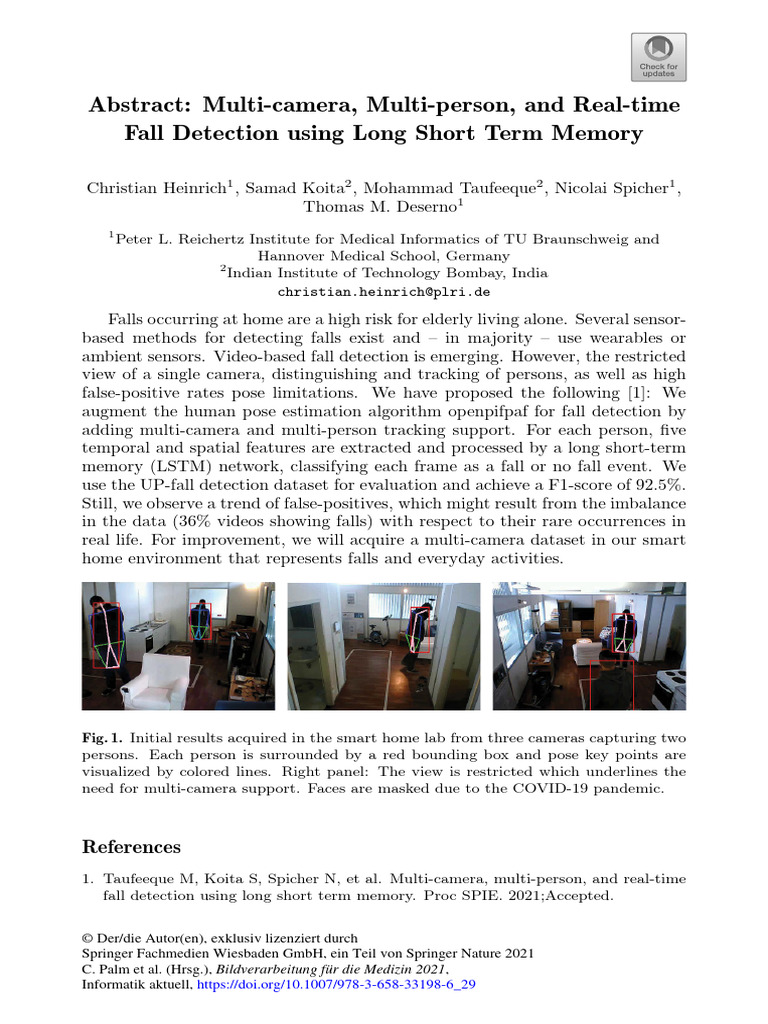 Multi Cam Multi Person Fall Detection | PDF