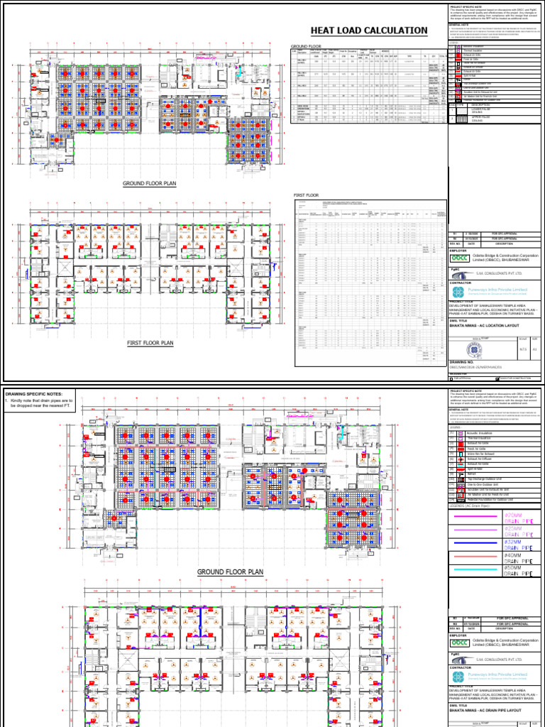 HVAC Drawings | PDF | Heat Transfer | Engineering Thermodynamics