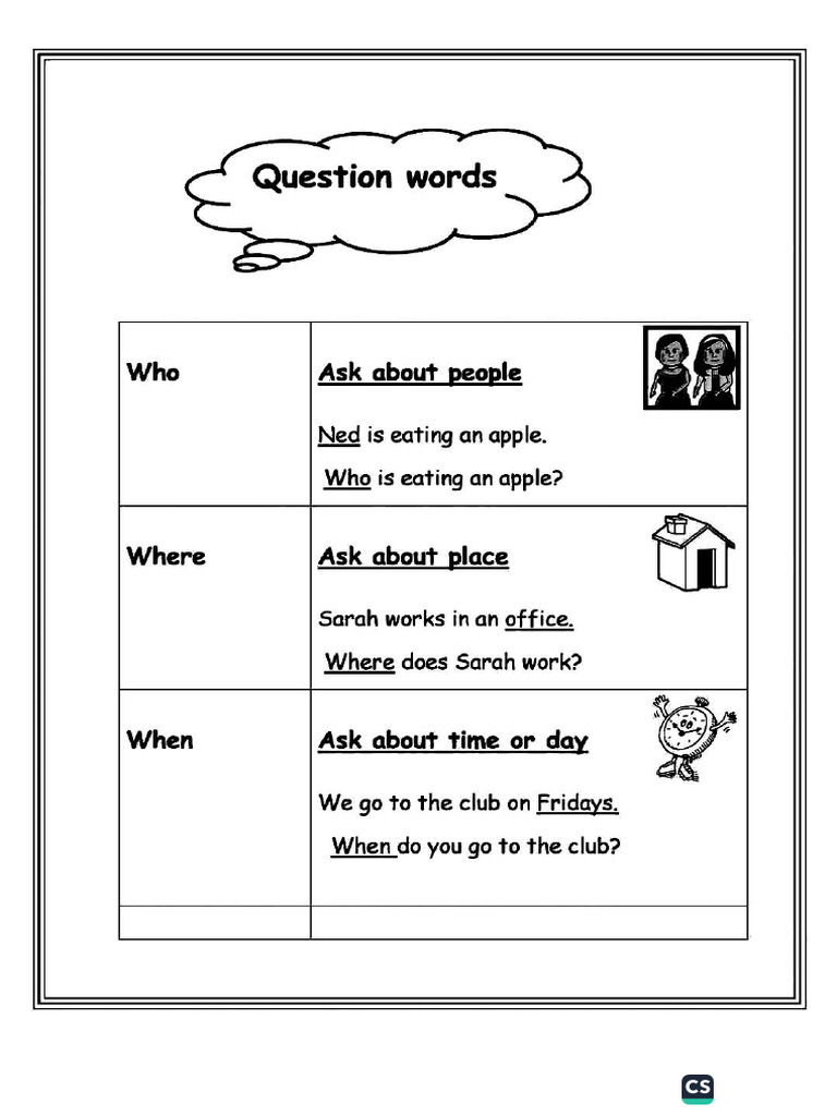 Question Words | PDF
