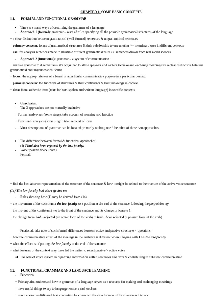 Systemic Functional Grammar | PDF | Subject (Grammar) | Clause