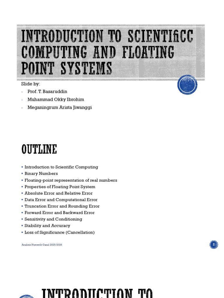 Slide 1 - Floating Point Systems | PDF | Numerical Analysis | Rounding