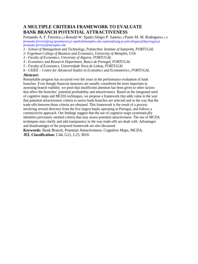 A Multiple Criteria Framework To Evaluate | PDF