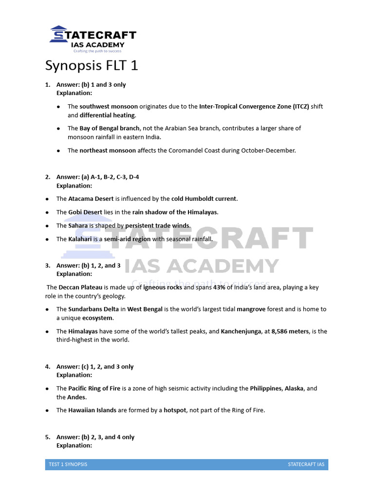 Paper 1 - FLT 1 Synopsis - English | PDF | Demand | Recession