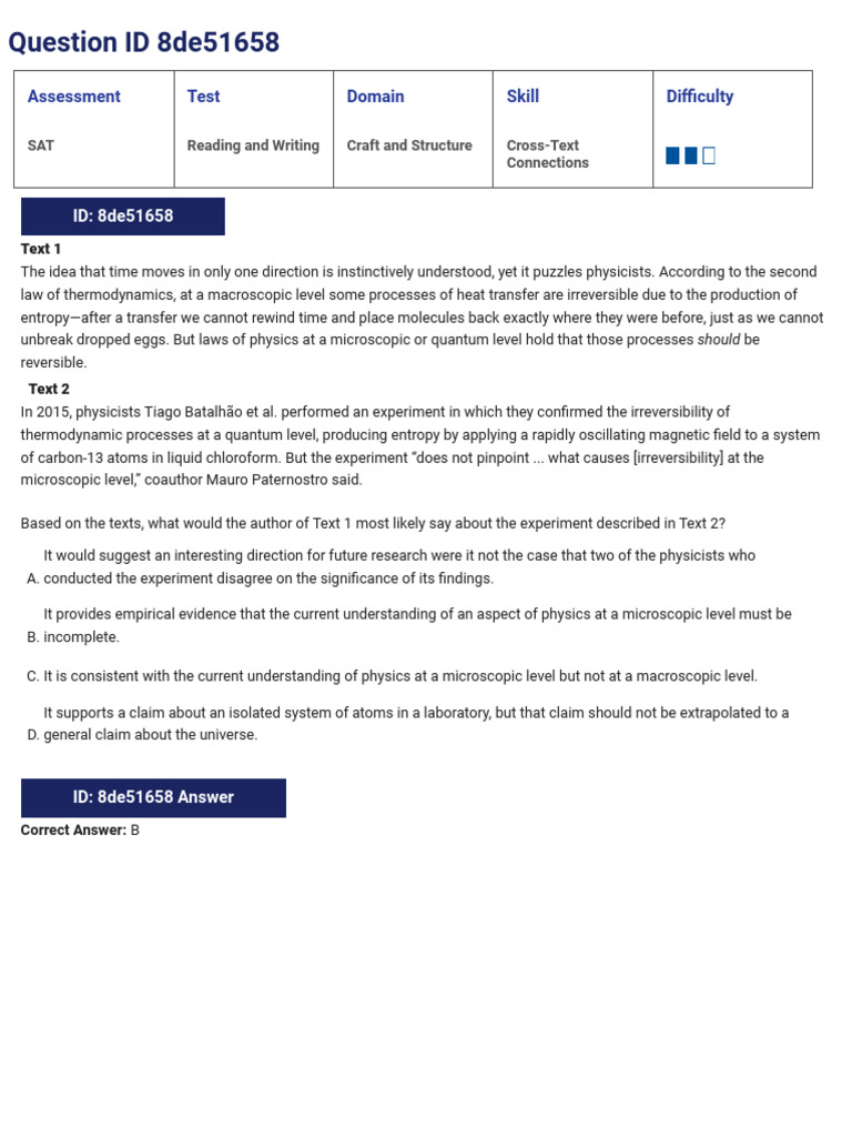 Cross-Text Connections (Medium) Answer Key | PDF | Polar Bear | Skepticism