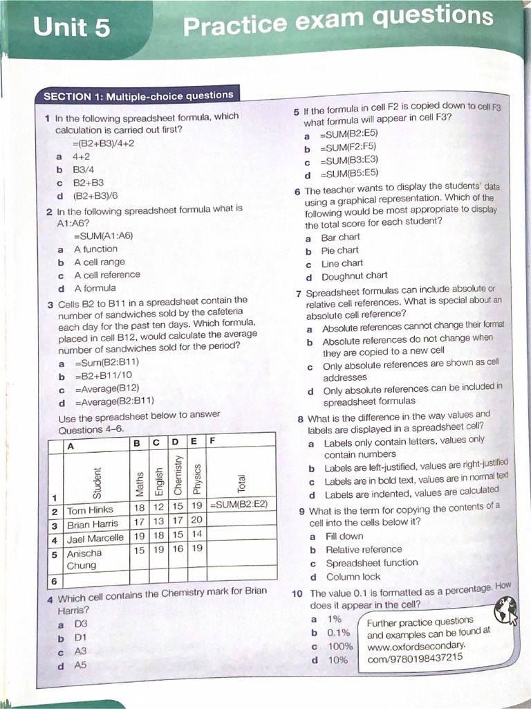 Practice Exam Questions | PDF