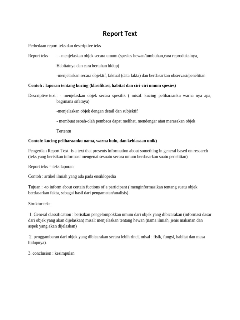 Materi Report Teks | PDF
