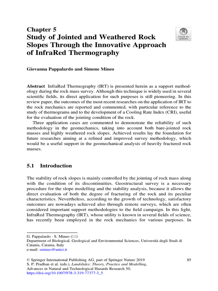Study of Jointed and Weathered Rock | PDF | Thermography | Infrared