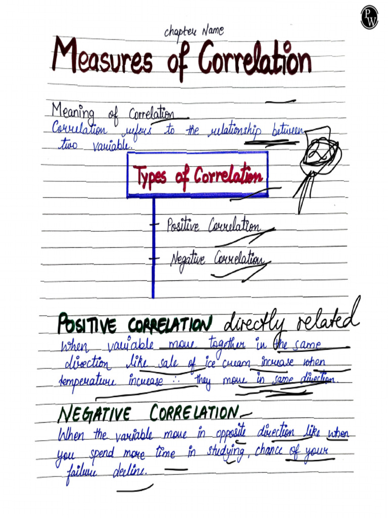 Correlation: Handwritten Notes | PDF