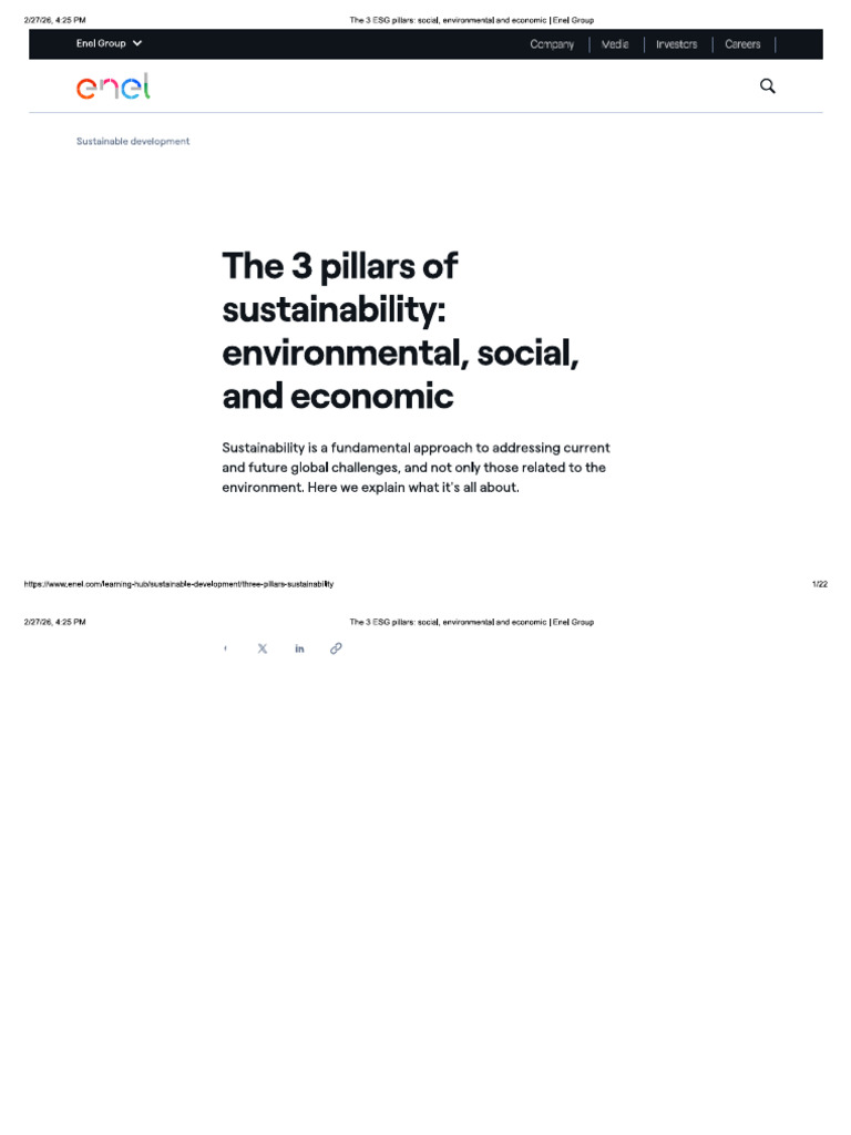 The 3 Pillars of Sustainability | PDF