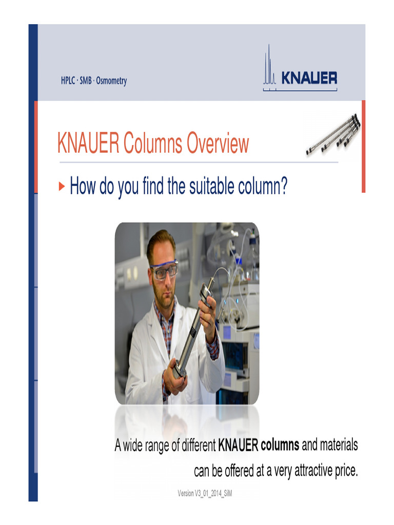 P e Co Knauer Columns Overview Presentation 2014 | PDF | High ...