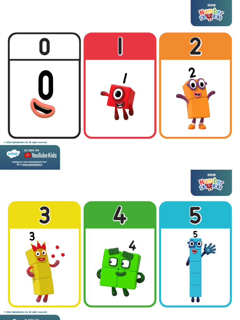 Numberblocks Cards | PDF
