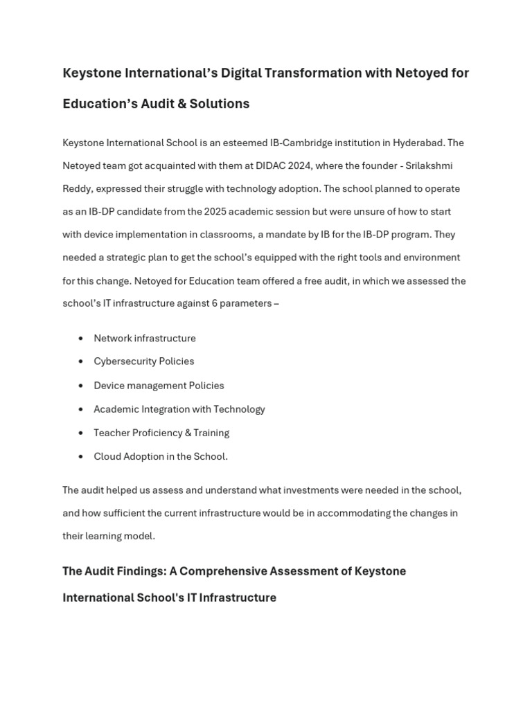 Case Study - Keystone Audit | PDF | Computer Security | Security
