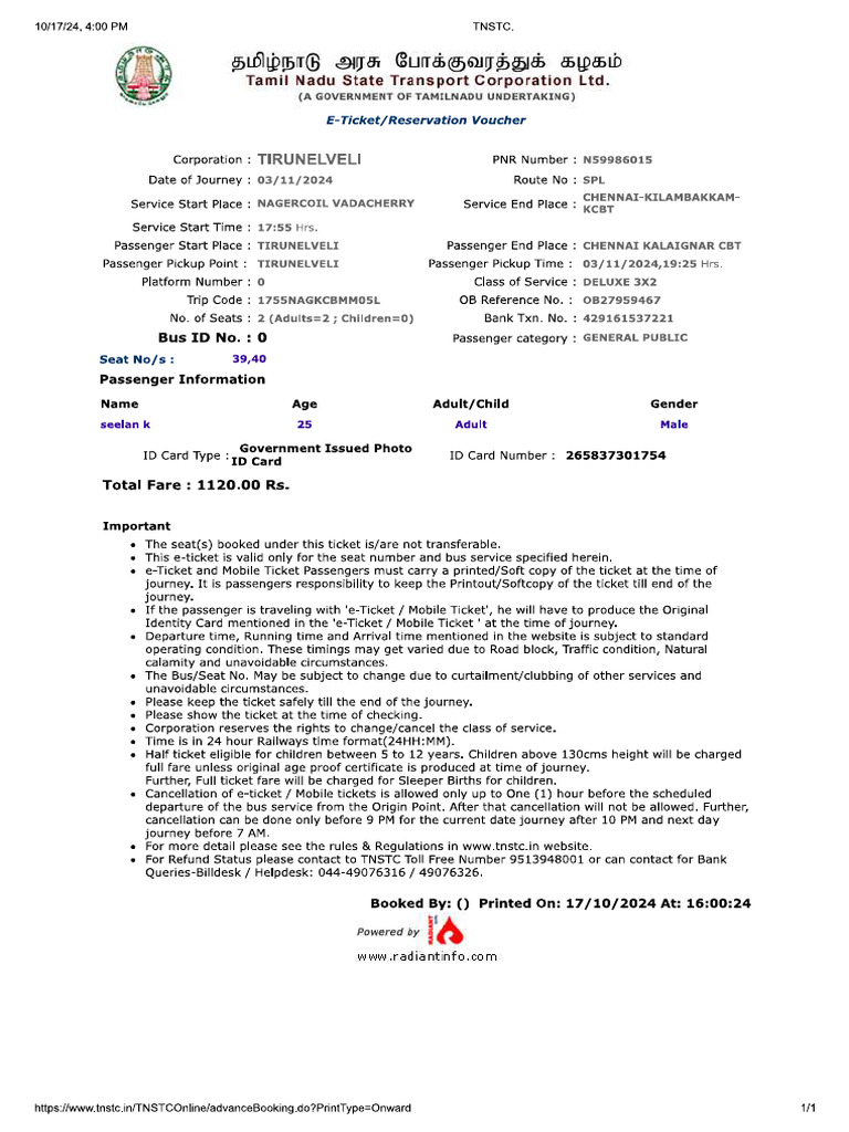 Return Ticket | PDF