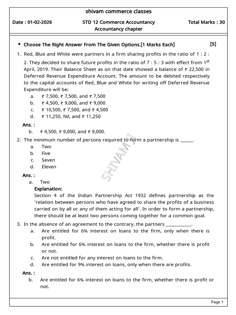 Accountancy Chapter 1 - Solution | PDF | Debits And Credits | Interest