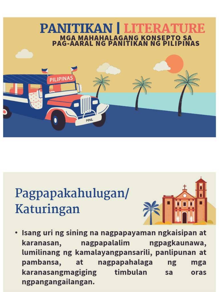 Panitikan Key Concepts | PDF
