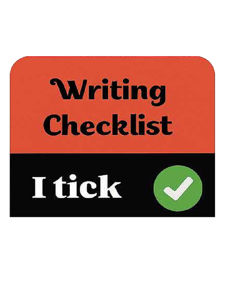 Writing Check List 4 | PDF