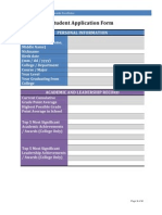 Itaste Student Application Form