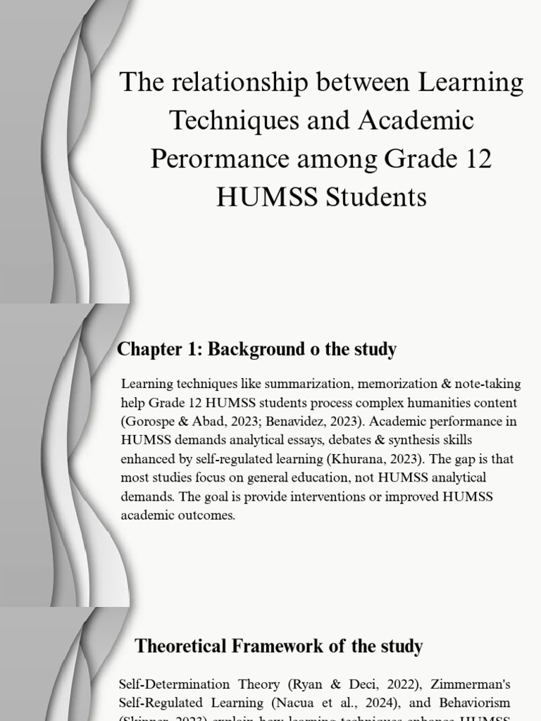The Relationship Between Learning Techniques and Academic Perormance ...