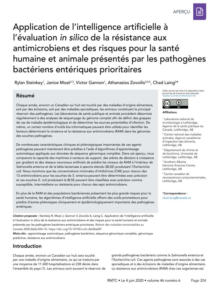 Application de Lintelligence Artificielle A Leva | PDF | Biologie
