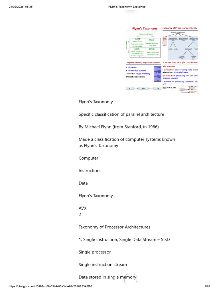 Flynn's Taxonomy Explained | PDF | Cpu Cache | Central Processing Unit