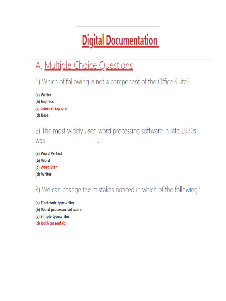 Digital Documentation Word Unit3 | PDF
