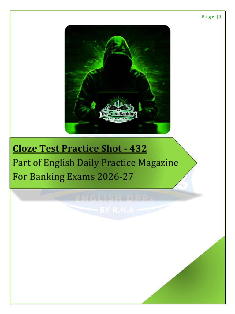 CLOZE TEST Practice Shot | PDF | Indian National Congress