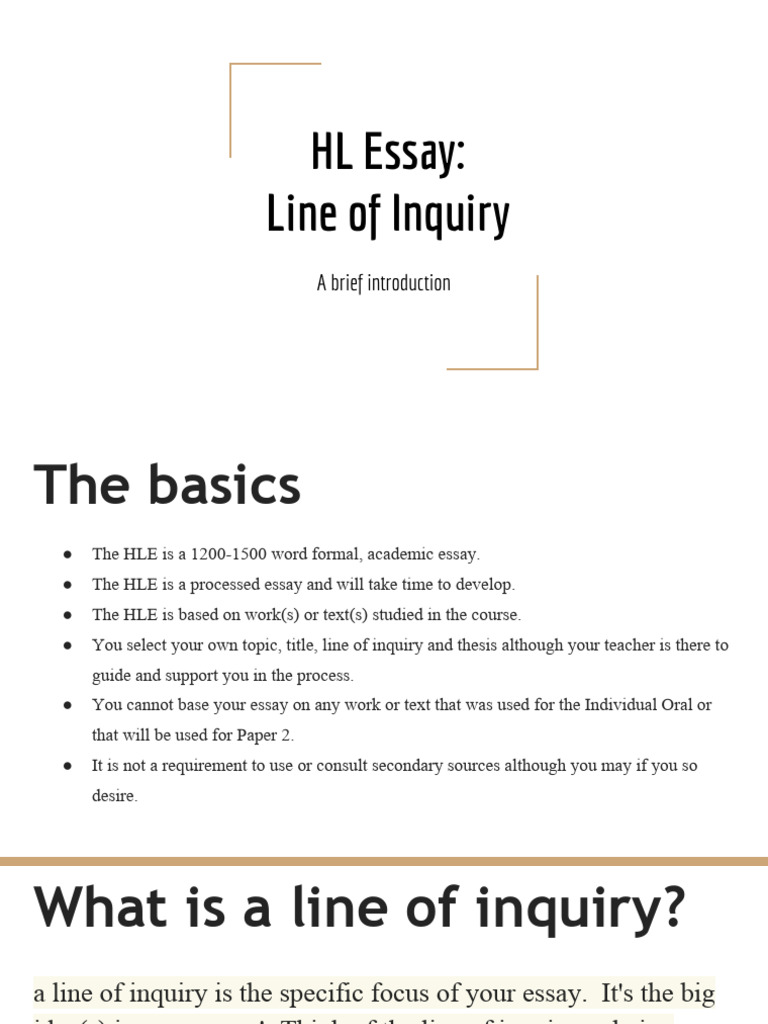 HL Essay - Line of Inquiry | PDF | Essays | Concept