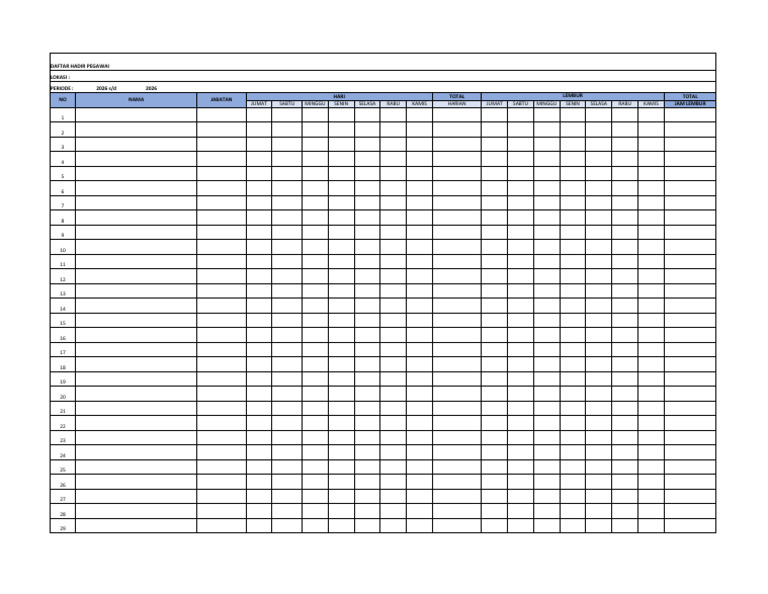 Format Absen | PDF