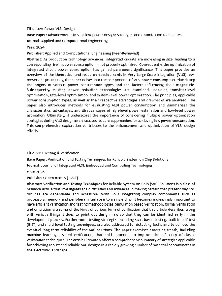 Research Topics Abstract | PDF