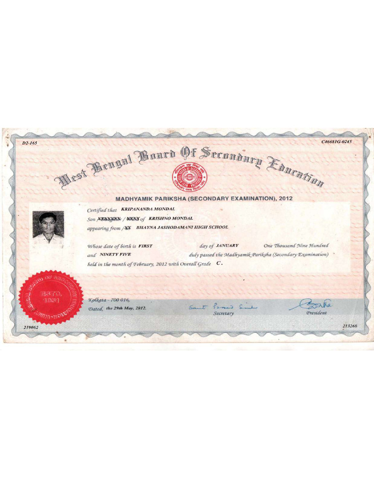Certificate Compressed | PDF