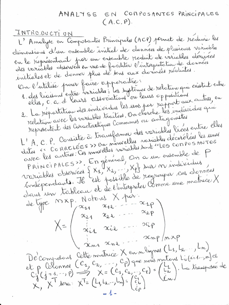 Cours ACP | PDF