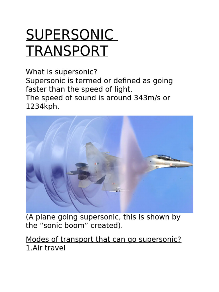 What Is Supersonic | PDF