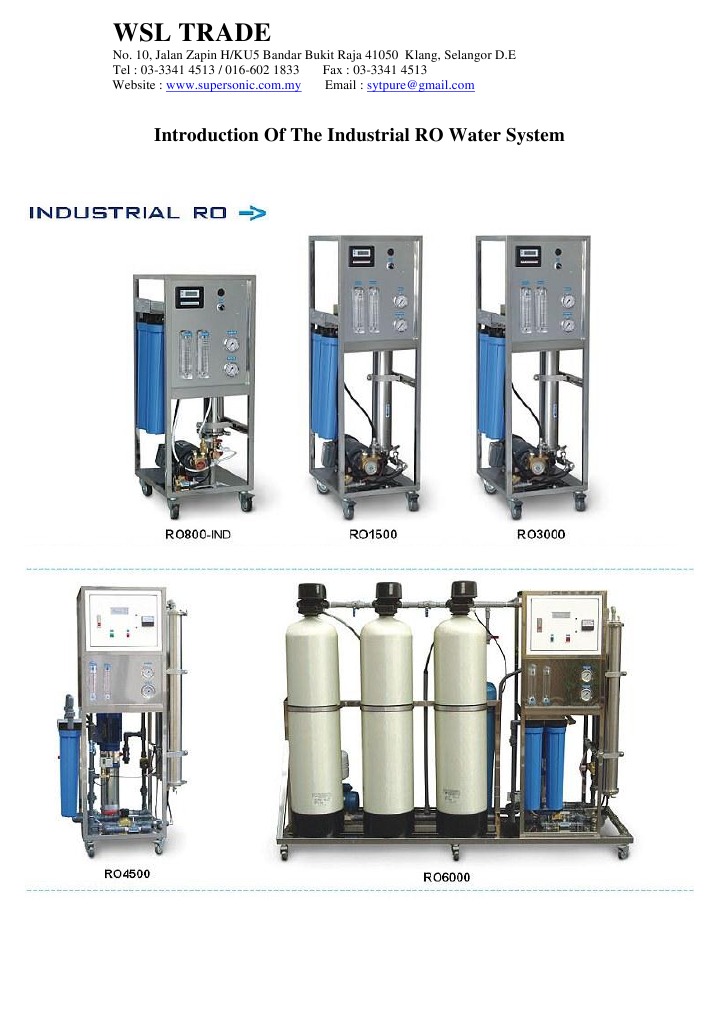 Industrial RO Water System | PDF
