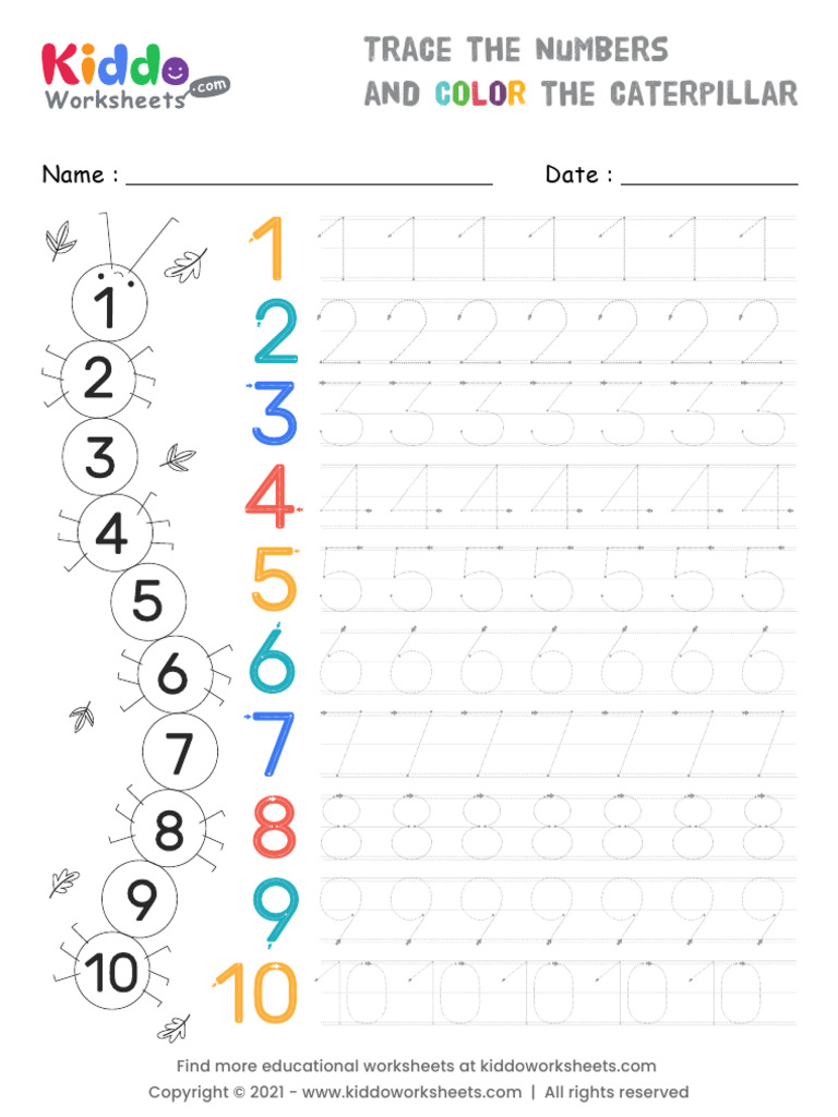 Practice Numbers Worksheet | PDF