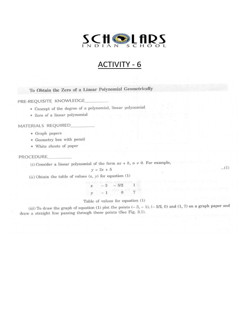 T1aild HMW 1772012733 Grade 10 Maths Lab Activity - 6 | PDF