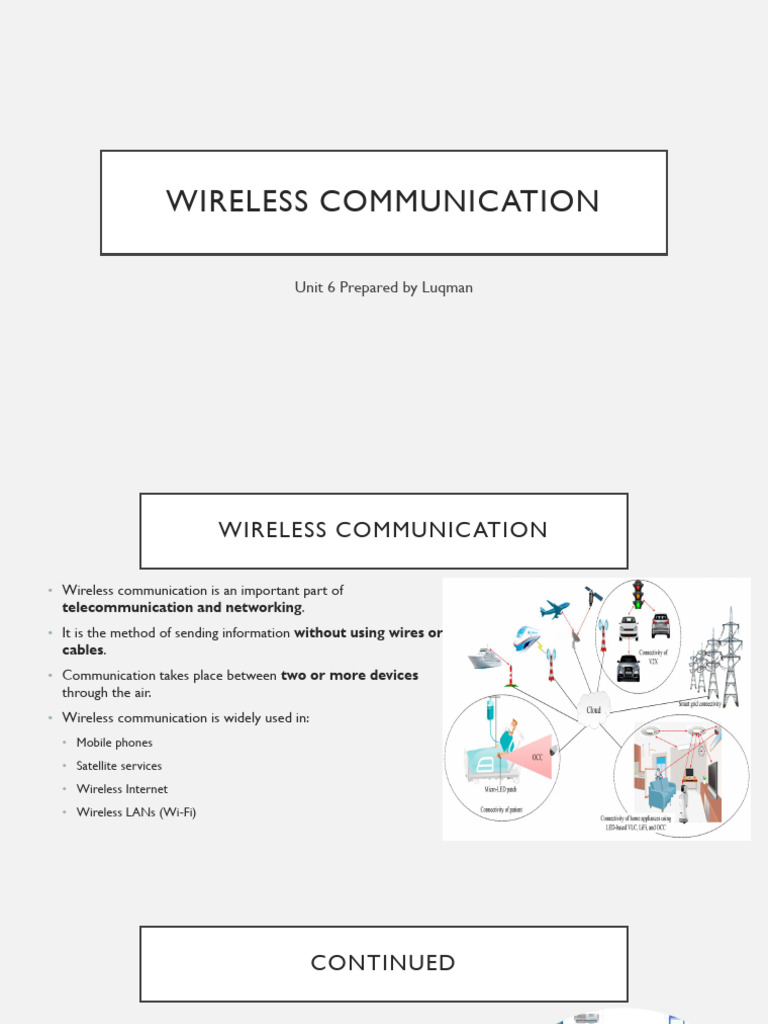 Wireless Communication Unit6 | PDF | Wireless | Radio